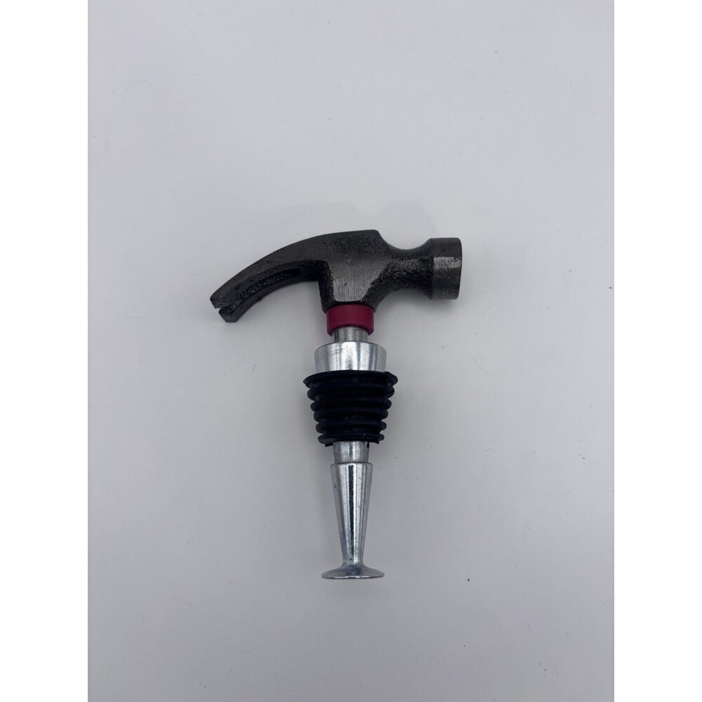 Wine Stopper- Hammer 3.6” Tall, Metal/Rubber Handyman Tools Bottle
